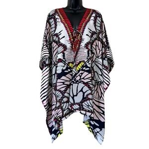 ASA Kaftans Waikiki Butterflies Short Kaftan